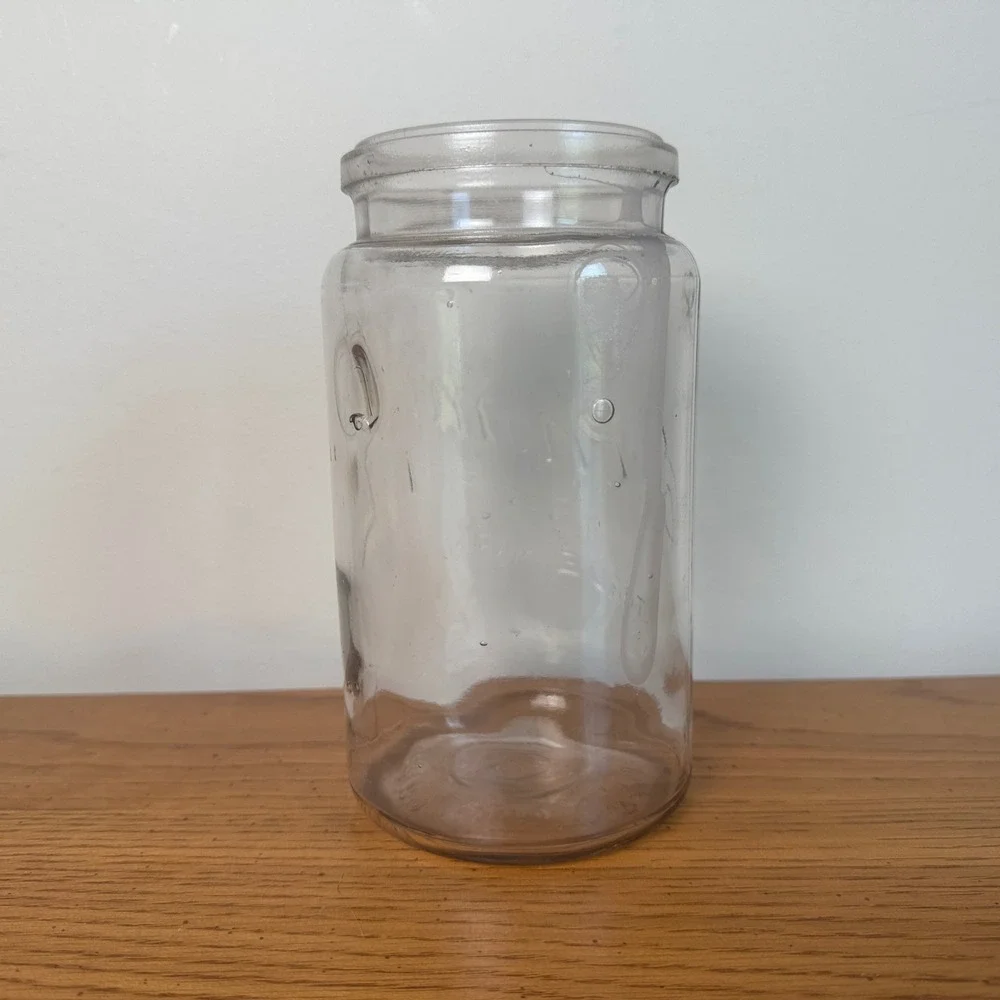 Antique‎ Kerr Glass Economy Portland Oregon Clear Glass Jar Storage Canning